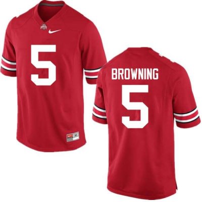 Men's Ohio State Buckeyes #5 Baron Browning Red Nike NCAA College Football Jersey For Sale XCI7544XT